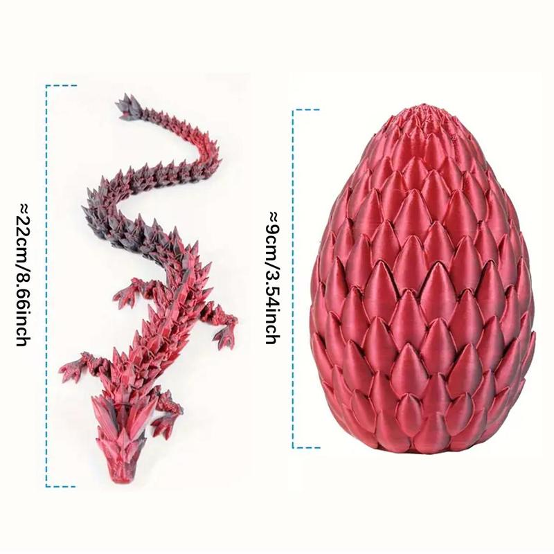 3D Printed Dragon and Egg Design Decoration Craft, 1 Set Portable Creative Unique Desktop Ornament, Ideas for Living Room, Cafe, and Room Decor, Boyfriend Gifts, Men Gifts