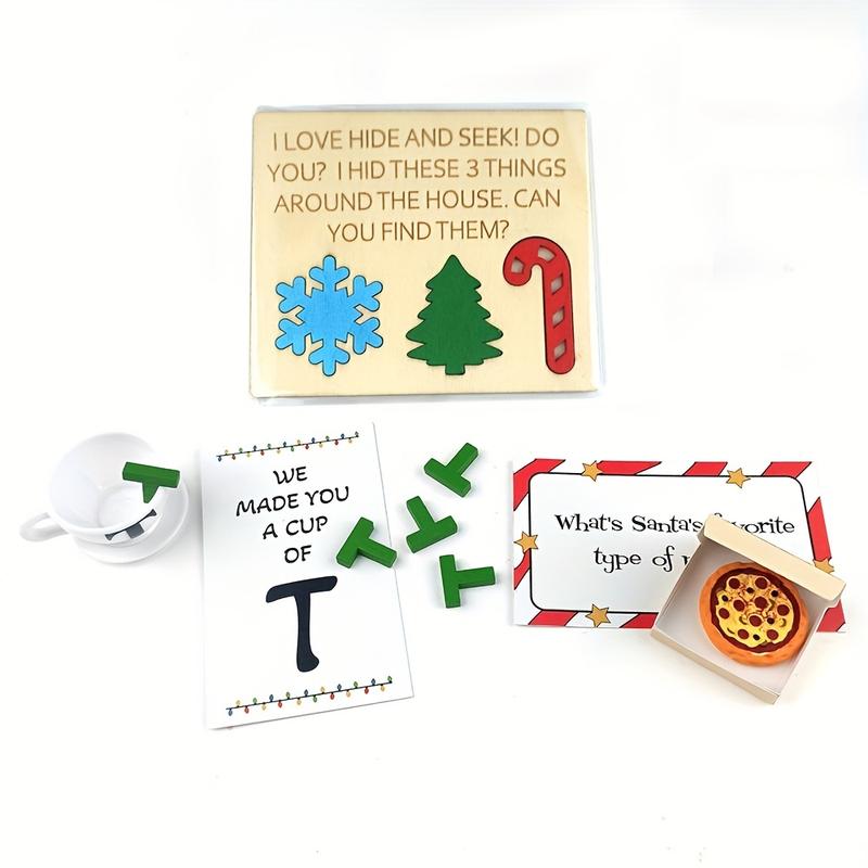 Bgodpn Elf 24 Days Magic Jokes Kit - Advent Calendar Surprise Set with Holiday Hide and Seek Props, Festive Riddles, and Christmas Decorations (Not a Toy) - Elf-Themed Party Supplies for Seasonal Fun birthday christmas