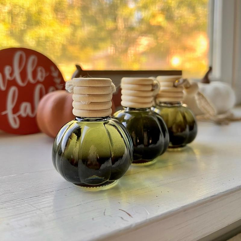 Black Tinted Pumpkin Shaped Diffusers Air Fresheners - Vanilla Cream, Snickerdoodle Cookie, Pumpkin Pie, and More - Aroma