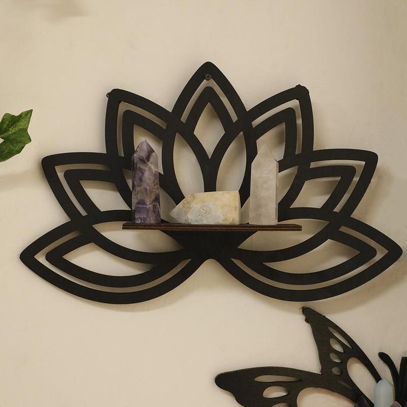 Lotus Flower or Butterfly Design Wall Hanging, 1 Count 2 Counts Wooden Hollow Out Decorative Hanging Ornament, Home Decor Supplies for Living Room Bedroom