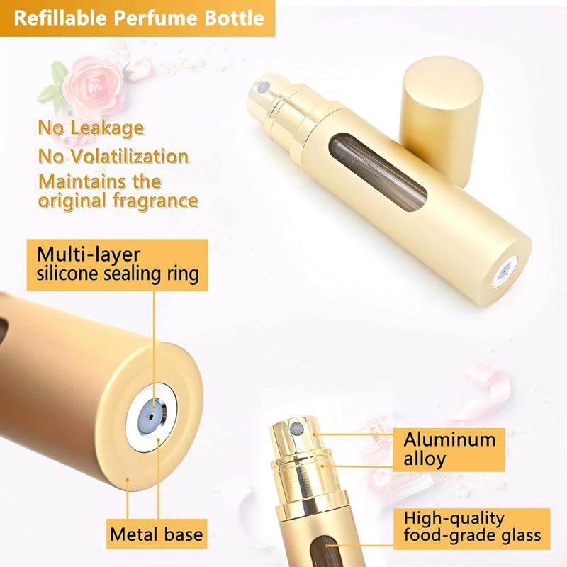 Refillable Perfume Bottle, Portable Easy Refillable Perfume Spray Pump Bottle, Pocket Size Bottle, Christmas Gift