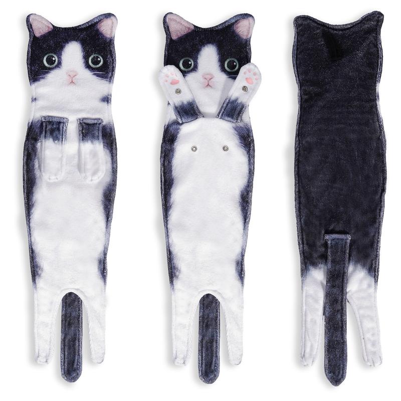 Cat towel absorbs water and washes face cat can  towel cute cartoon Hanging Hangable