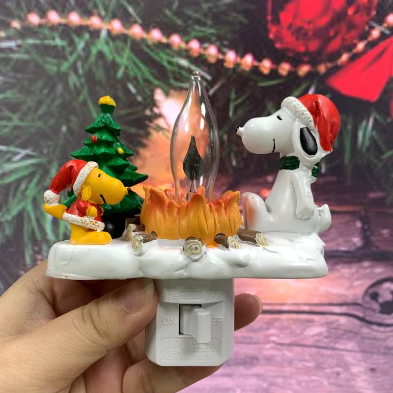 Sno.po.py By Camp Fire 4.5 Inch Polyresin Swivel Plug Flickering Nightlight Indoor Decoration, Christmas Decor