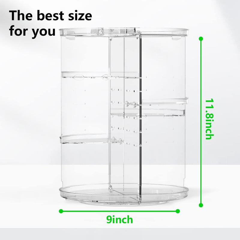 360 Acrylic Rotation Makeup Organizer, Large Capacity, Easy Access, Sturdy, Multi-functional, Great Gift Idea