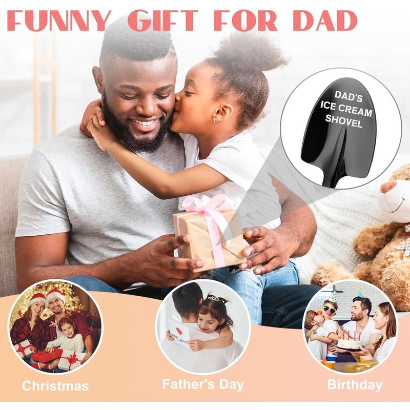 Dad Gifts for Birthday, Christmas Gifts for Dad Stocking Stuffers for Men, Dad Birthday Gift, Father Birthday Gifts Funny Presents for Dad from Daughter, Mens Gifts Dad's Ice Cream Shovel