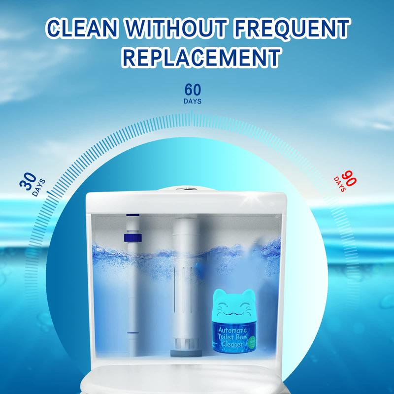 Simple Life Toilet Cleaning Aquapods | Long-Lasting Automatic Toilet Cleaner Tablets in Bottle | Septic Safe Toilet Tank Tablet Drop Ins | Clean and Prevent Stain Build Up