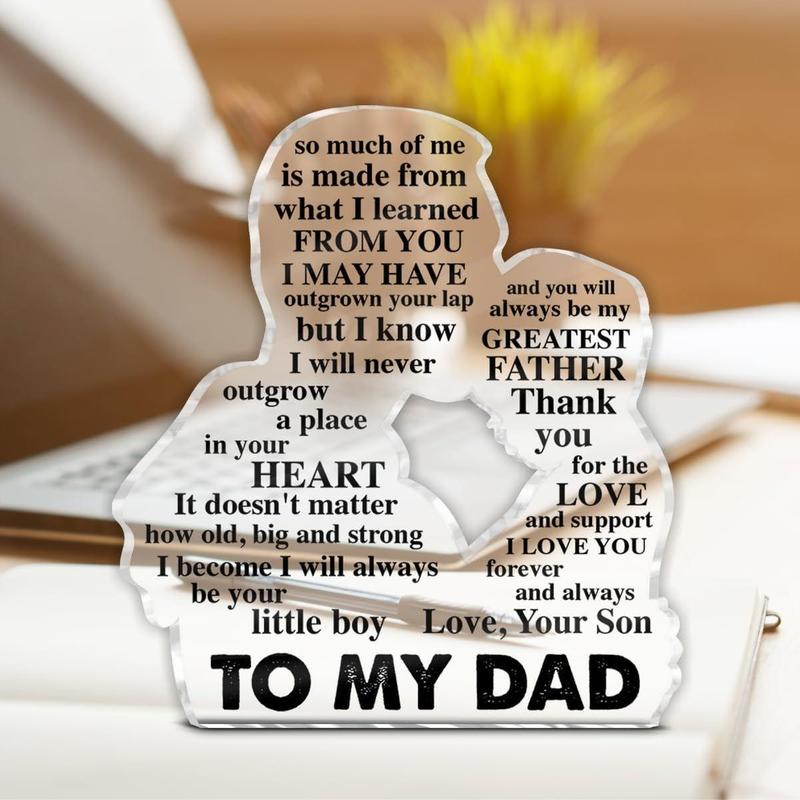 Dad Gift From Son, Christmas Gifts, Best Dad Gift Ideas, Thank You Gifts for Dad, Dad Acrylic Sign Keepsake Father's Day Birthday Present