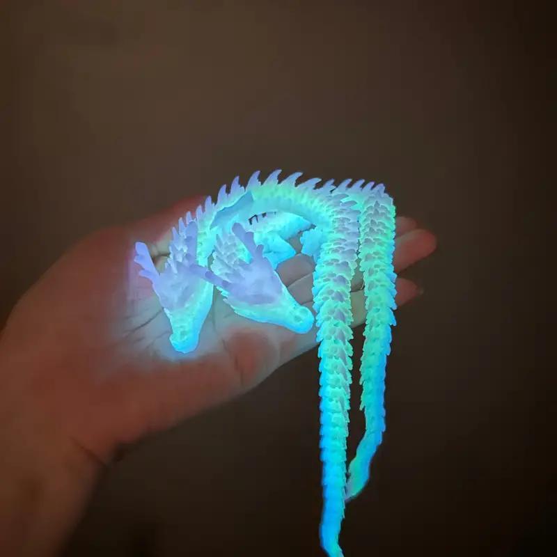 3D Printed Dragon Statue, 1 Count Luminous Creative Dragon Ornament, Home Decor for Living Room Bedroom, Perfect for Birthday Gift