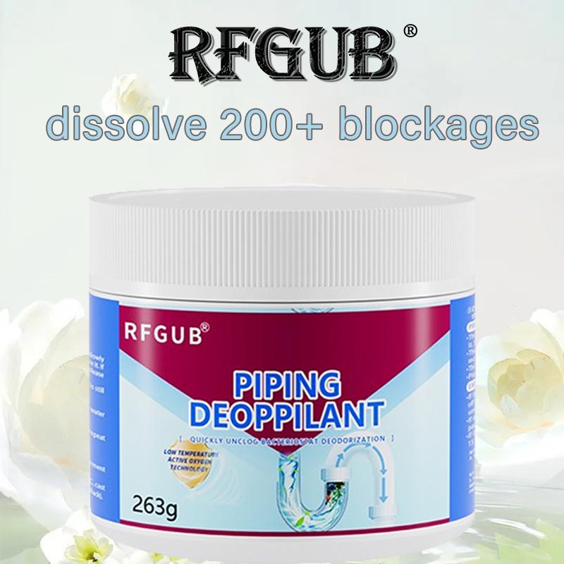 [RFGUB]Drain Clog Remover & Drain Cleaner Powder | 20+ Treatments | Drain Maintenance Breaks Down Grease, Paper, Fat & Oil | Septic Safe