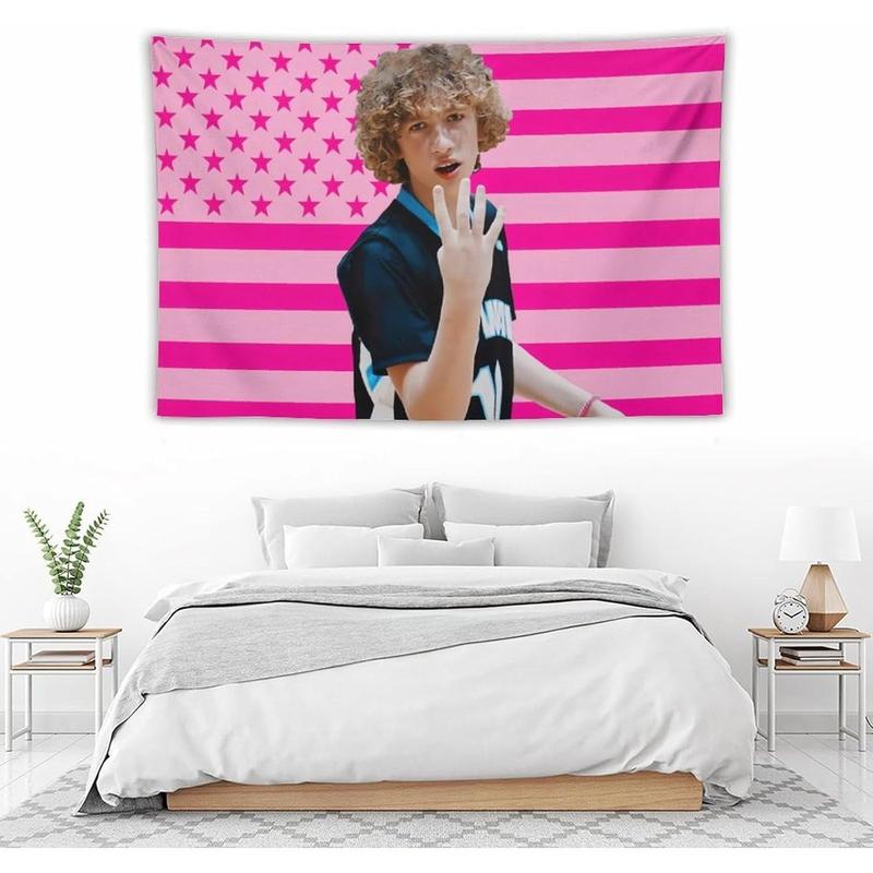 Nelson Celebrity and Decorations Stuff American Pink Flags Wall Funny Tapestry Hanging Neumann Merch for Dorm Bedroom Decorative Aesthetic Tapestries 40