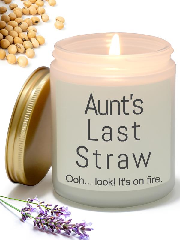 Aunt Gifts from Niece, Lavender Scented Candle, Present for Aunt Birthday Christmas Wedding and Mother's Day party gift