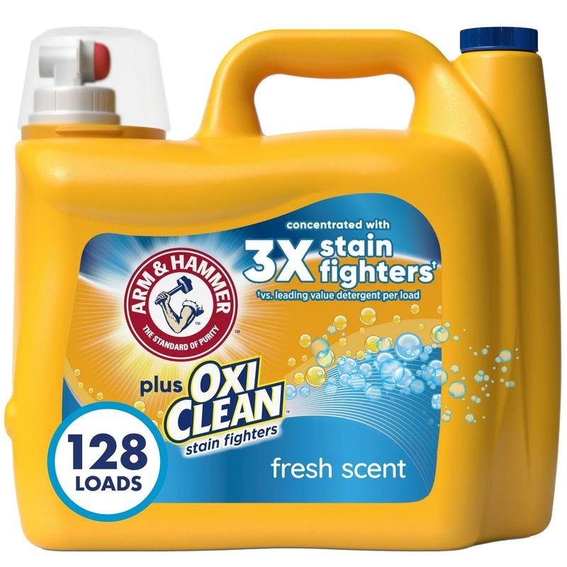 166.5 fl oz, Fresh Scent OxiClean Stain Fighters  Laundry  128 Loads Cleaning Detergent Household Pack Cleaner laundryliquid laundry  detergent