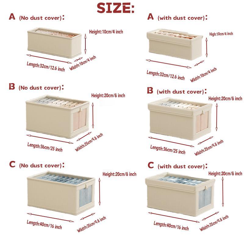 Foldable Storage Box, 1 Count Portable Moisture-proof Fabric Organizer for Clothes, Pants, Socks and Underwear, Suitable for Wardrobe