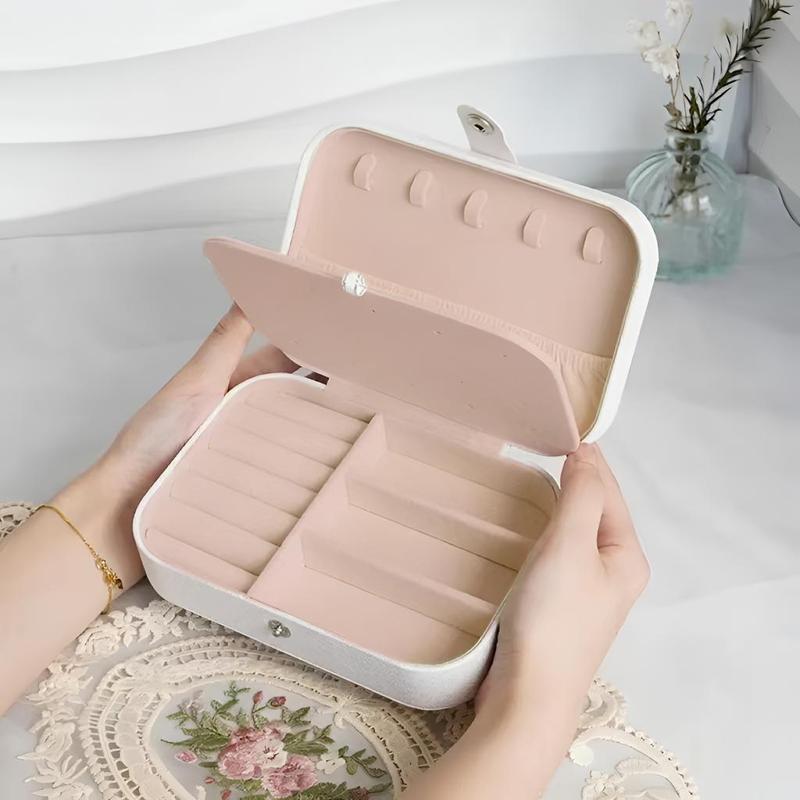 Jewelry Storage Box, 1 Count Portable Jewelry Organizer, Durable Jewelry Storage Box for Earrings Necklace Ring, Travel Jewelry Organizer