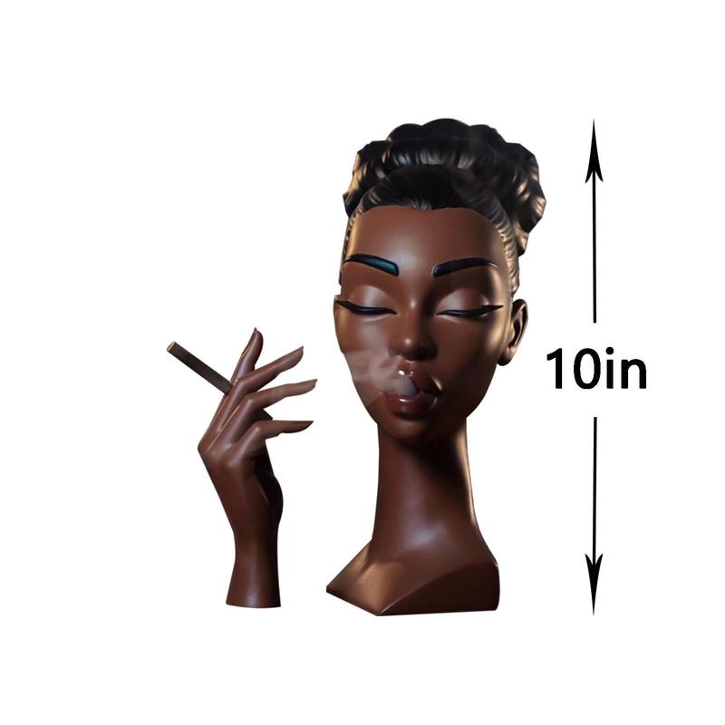 Headscents,Head  Burner Black Women Solange,Elegant Head Incense Burner Black Woman,Incense Fountain for Home Decor, (A) Gift Smooth Fragrance Aroma