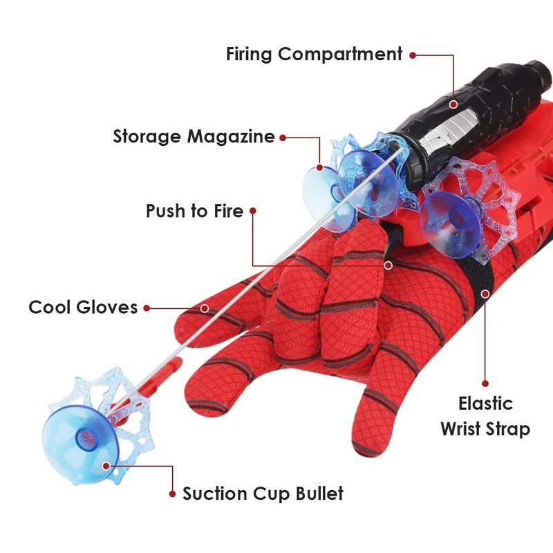 Spider Web Shooters with Gloves,Party Cosplay Gift