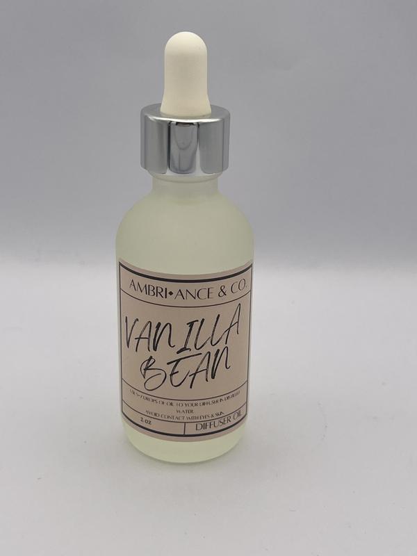 2oz Vanilla Bean Scented Diffuser Oil for Home Fragrance -  Long-Lasting Scent- Phthalate-Free Fragrance- Home Decor Scent- Room Fragrance