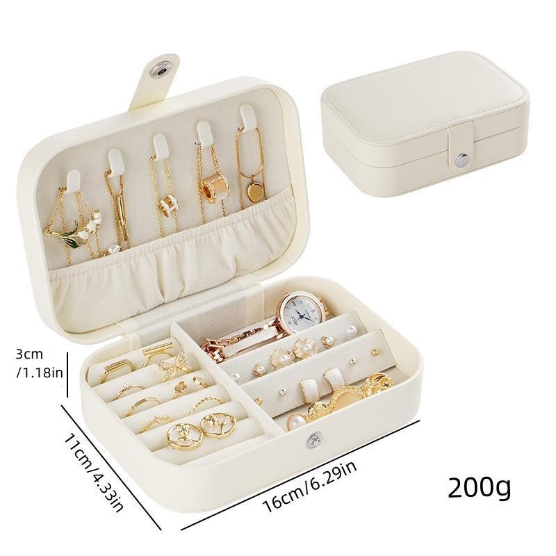 Jewelry Storage Box, 1 Count Portable Jewelry Organizer, Durable Jewelry Storage Box for Earrings Necklace Ring, Travel Jewelry Organizer