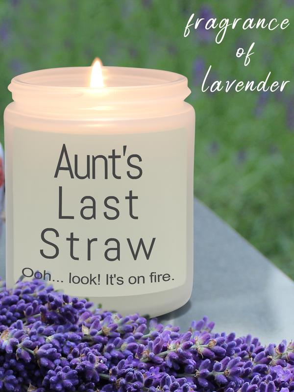 Aunt Gifts from Niece, Lavender Scented Candle, Present for Aunt Birthday Christmas Wedding and Mother's Day party gift