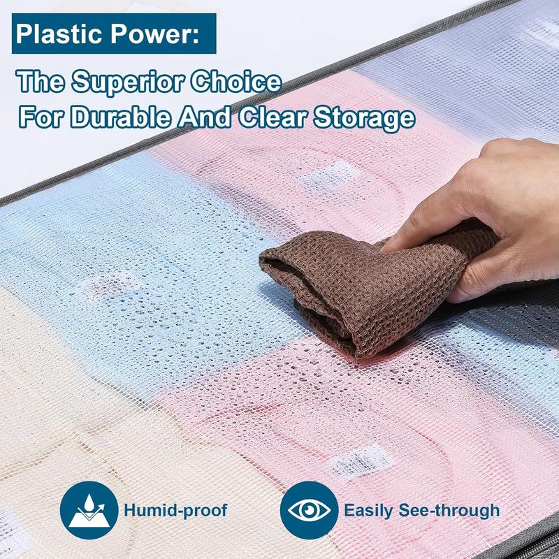 Under Bed Storage Bag, 2 Counts Foldable Clothes Storage Organizer with Handle, Bedding Storage Bag, Home Organizer for Bedroom, Living Room