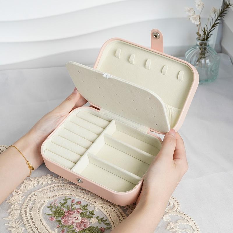 Jewelry Storage Box, 1 Count Portable Jewelry Organizer, Durable Jewelry Storage Box for Earrings Necklace Ring, Travel Jewelry Organizer