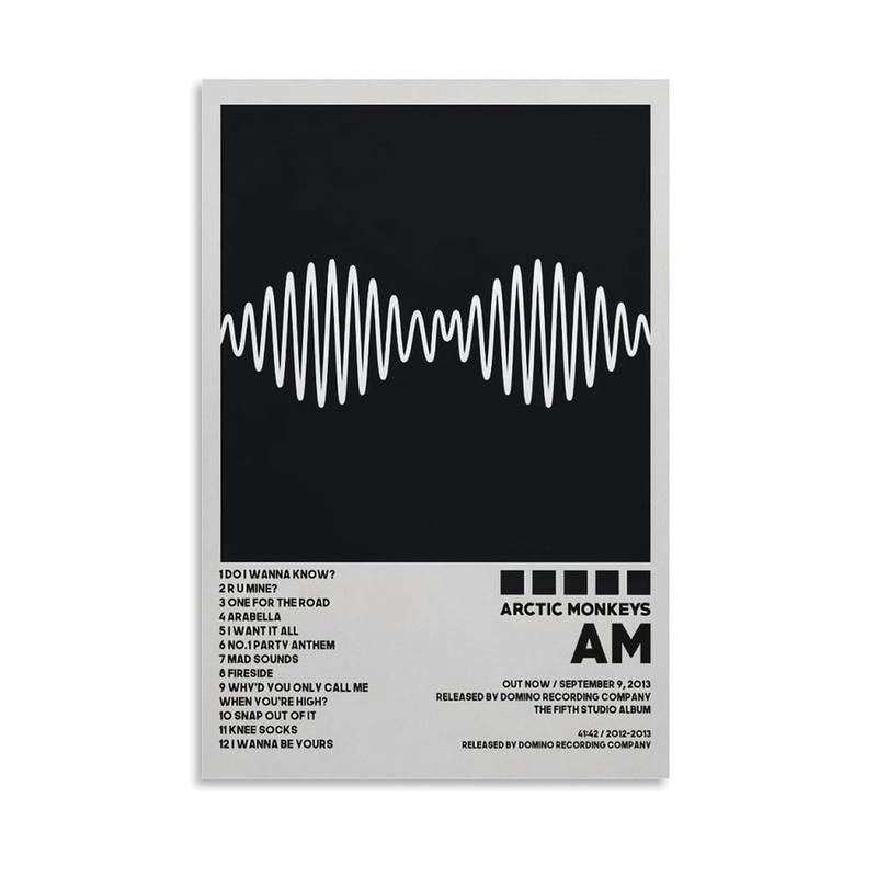 Arctic Monkeys-AM Poster, Hit Classic Music Album Cover Posters Aesthetic Canvas Wall Art for Bedroom Decor