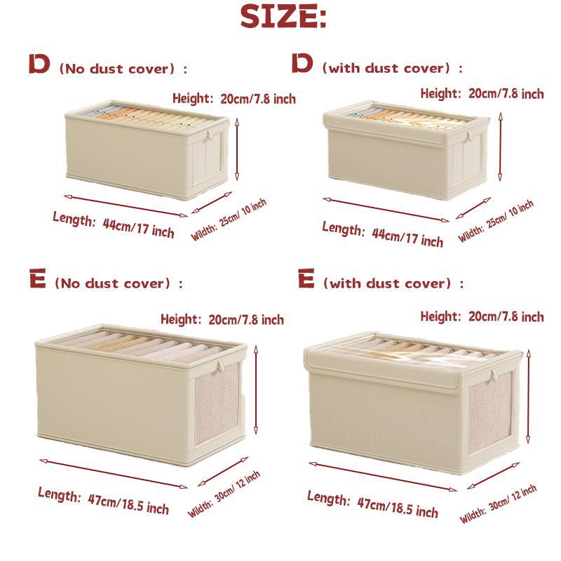 Foldable Storage Box, 1 Count Portable Moisture-proof Fabric Organizer for Clothes, Pants, Socks and Underwear, Suitable for Wardrobe