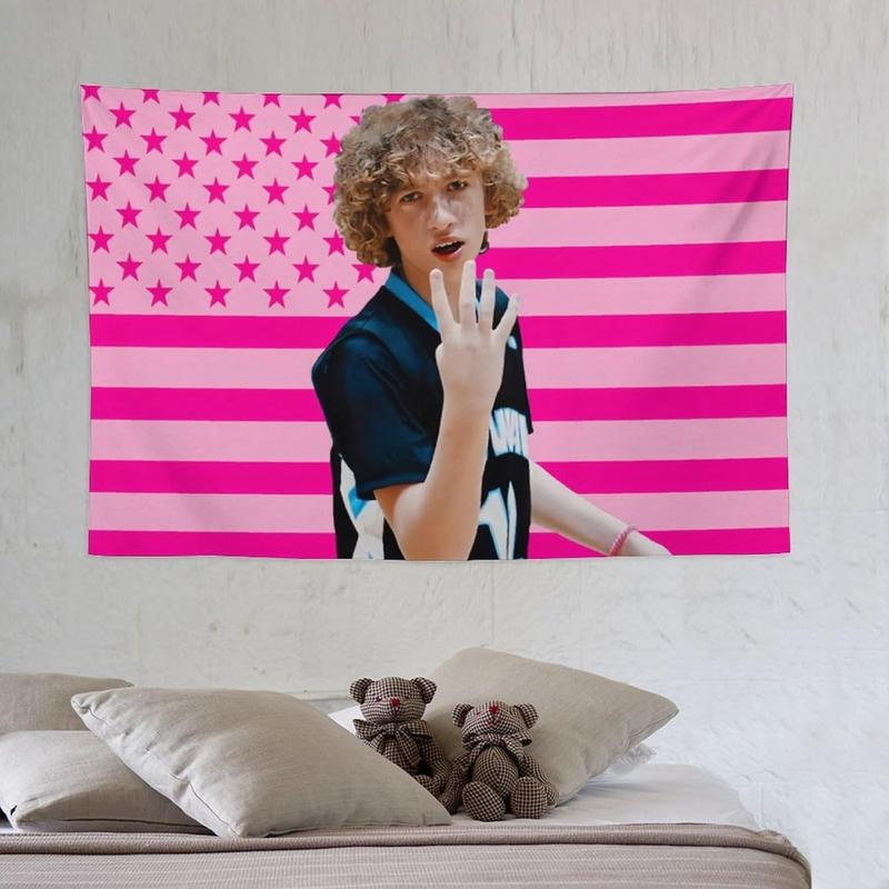 Nelson Celebrity and Decorations Stuff American Pink Flags Wall Funny Tapestry Hanging Neumann Merch for Dorm Bedroom Decorative Aesthetic Tapestries 40