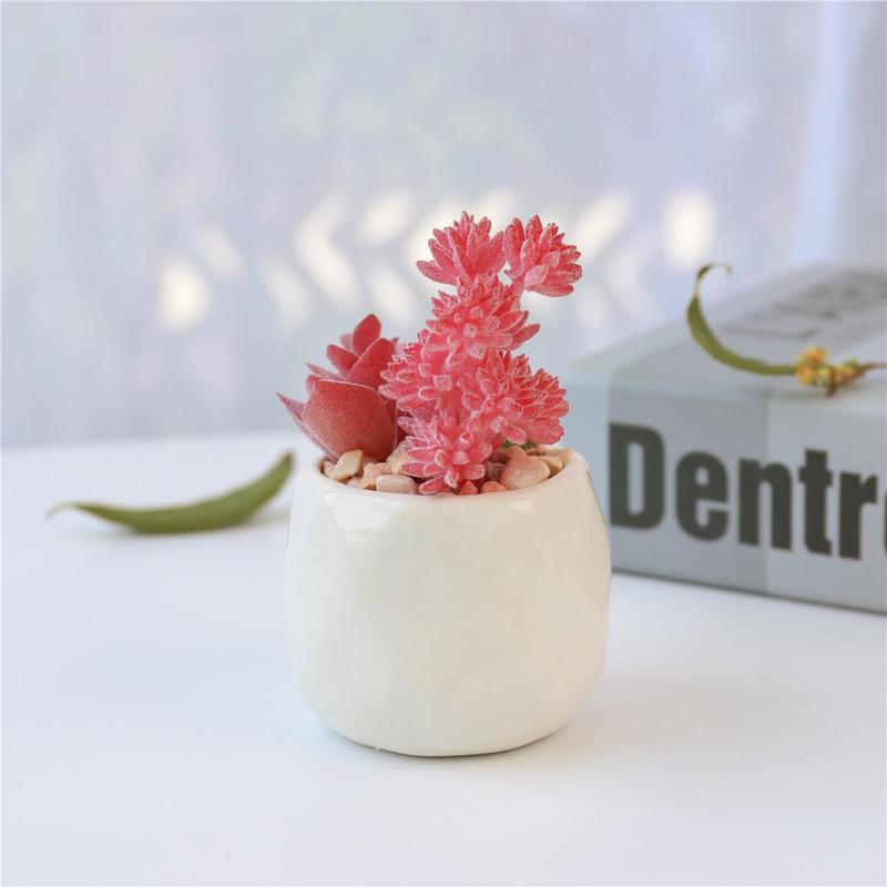 Artificial Succulent Plant, Fake Simulation Succulent Potted Plant, Gift for Mom, Decorative Plant for Home Office Decoration