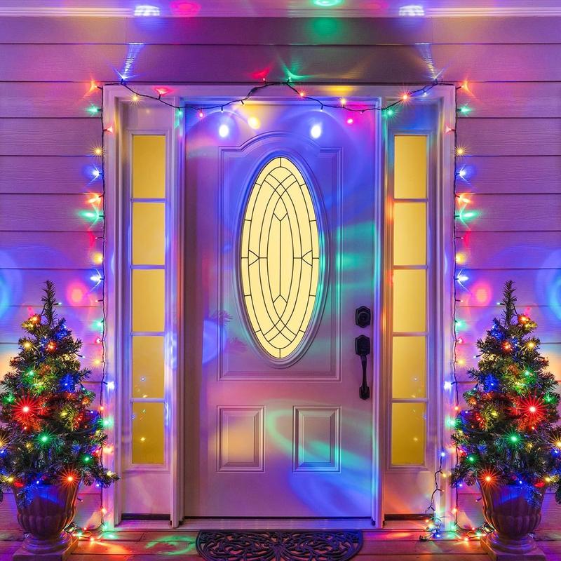 2 Pack Solar Christmas Lights Outdoor Waterproof, Total 400LED 151FT Multi Colored Christmas Lights, 8 Modes Solar String Lights for Outside Tree Patio Garden Xmas Christmas Decorations