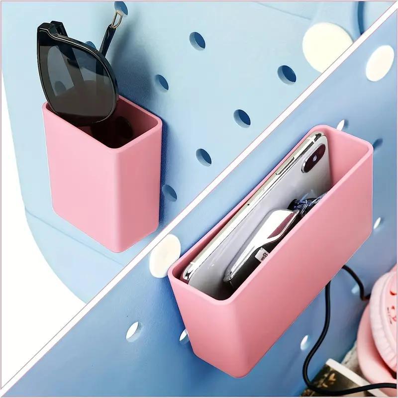 Plastic Durable Phone Storage Box for Beach Bag, 2 Counts set Creative Phone Organizer Insert Charm for Bogg Bag, Travel Essentials, Beach Essentials, Storage Organizer for Home and Outdoor Camping