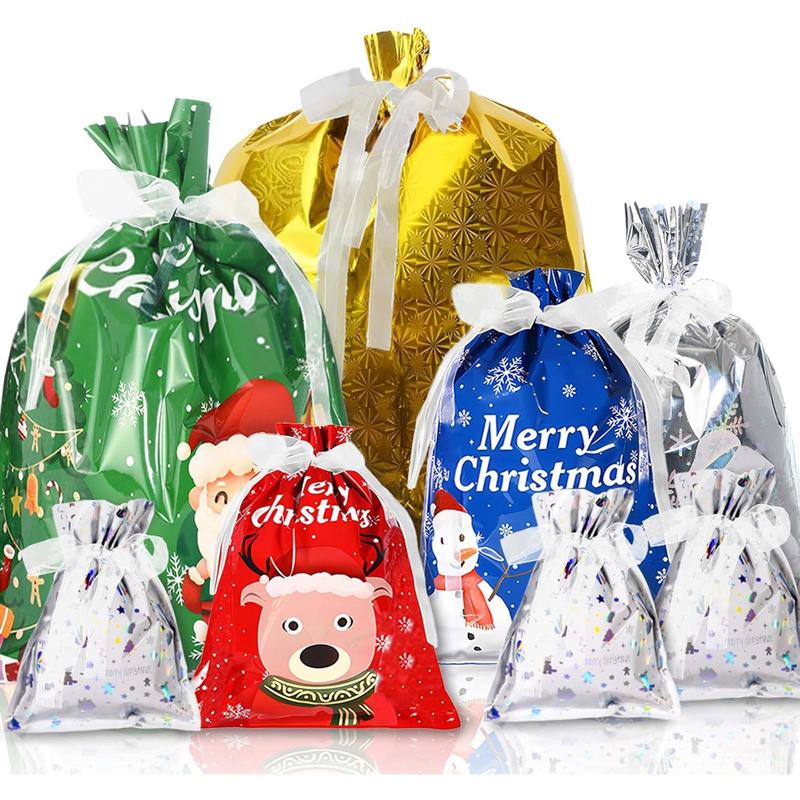 Christmas Gift Bags-41 PCS For Holiday Gift Assorted Sizes Bulk (Large Medium Small)