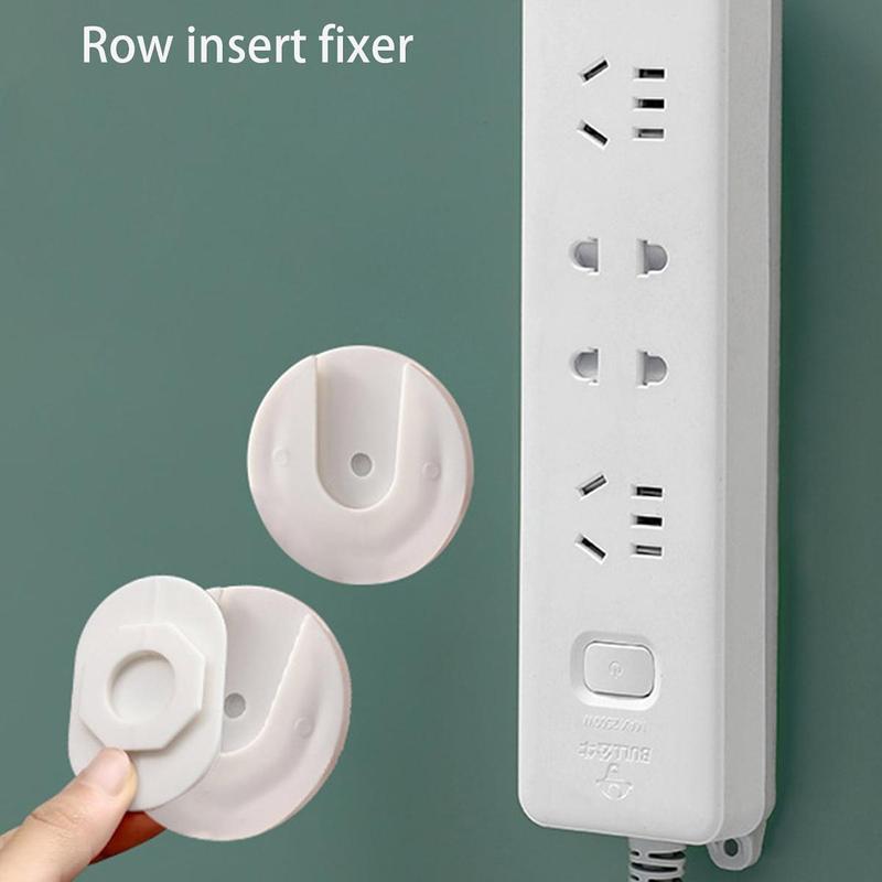 Portable Wall Mounted Power Strip Holder, 1 Count Punch-free Adhesive Cable Organizer, Home Organizers Supplies