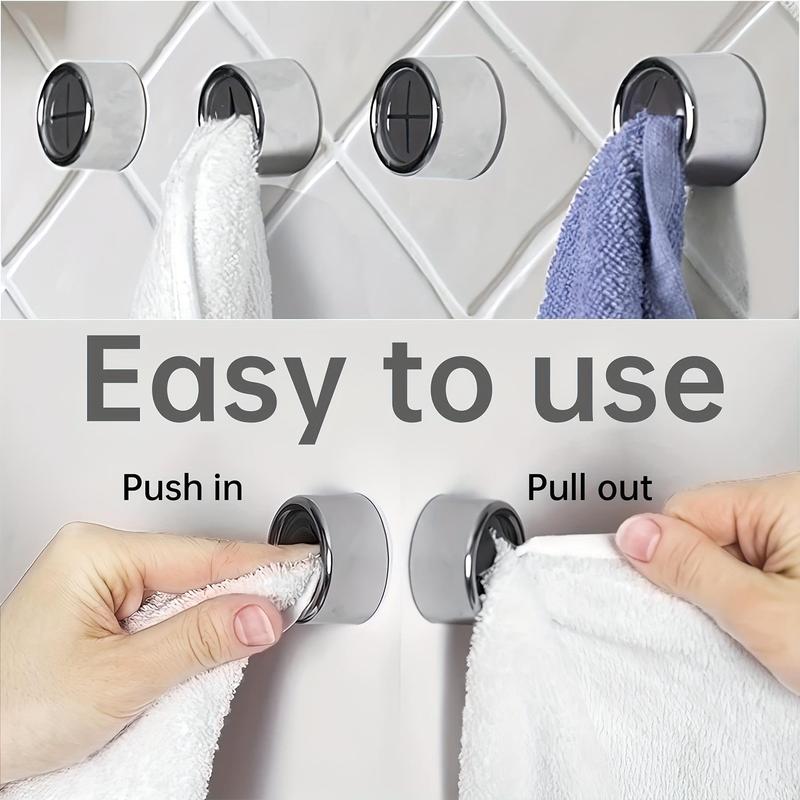 Self Adhesive Wall Mounted Towel Hook, 1 3 Counts Rustproof Wall Mounted Towel Hook, Home Organizer for Kitchen Bathroom Dormitory Office