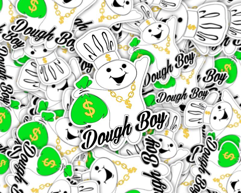 Dough Boy Sticker - Hard Hat Stickers, Funny Sarcastic Stickers, Cooler, Toolbox, Meme Prank, Laptop, Blue Collar, Decal