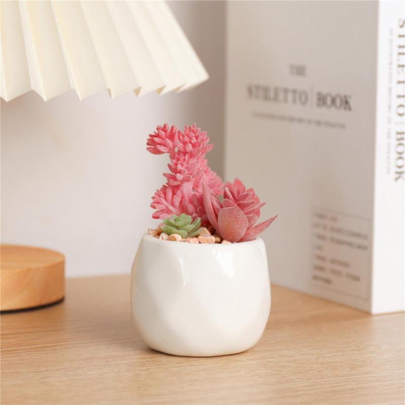 Artificial Succulent Plant, Fake Simulation Succulent Potted Plant, Gift for Mom, Decorative Plant for Home Office Decoration