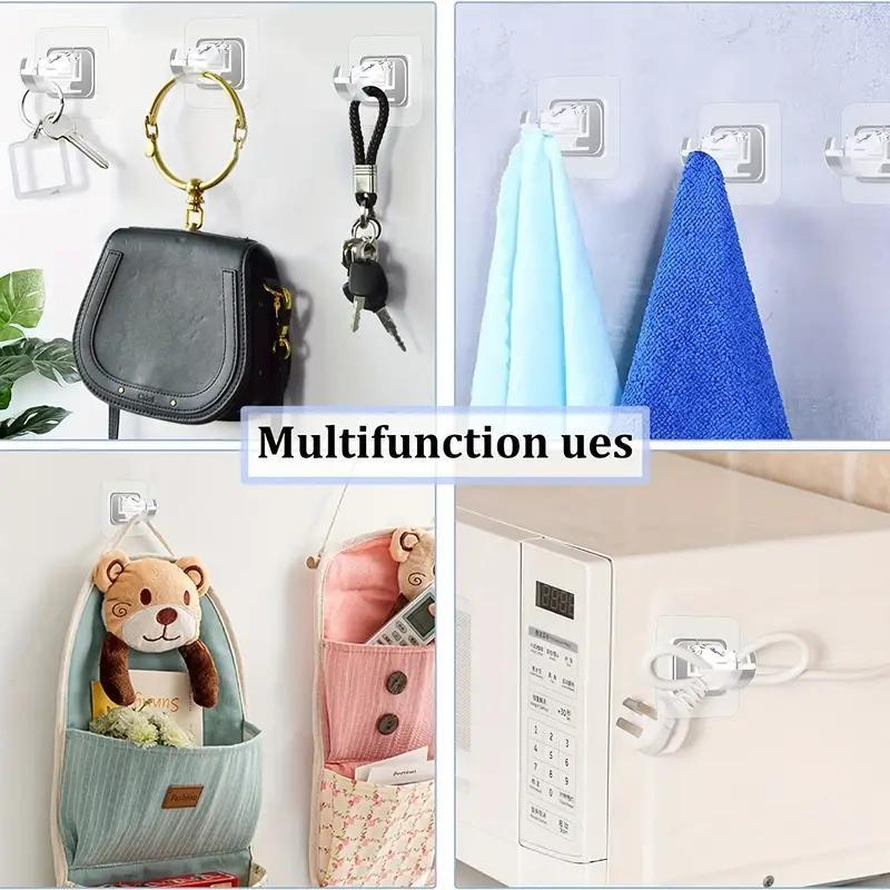 Punch-free Curtain Rod Bracket, 1 Set Self-adhesive Curtain Rod Holder, Towel Rod Fixing Clip, Curtain Accessories