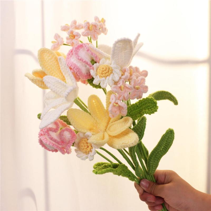 Mixed Color Artificial Tulip Flower, 10pcs set Faux Flower without Vase, Decorative Flower for Home Party Wedding Anniversary Festival