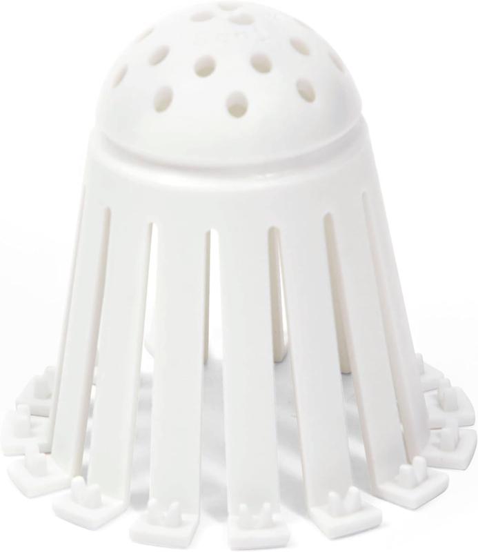 TubShroom Toss 21pk Disposable Bathtub Drain Strainers | Hair Catcher for Shower to Prevent Clogs, Traps Human and Pet Hair (White)