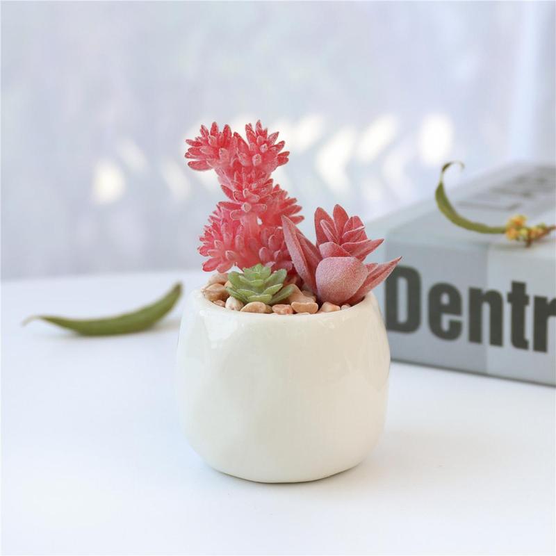 Artificial Succulent Plant, Fake Simulation Succulent Potted Plant, Gift for Mom, Decorative Plant for Home Office Decoration