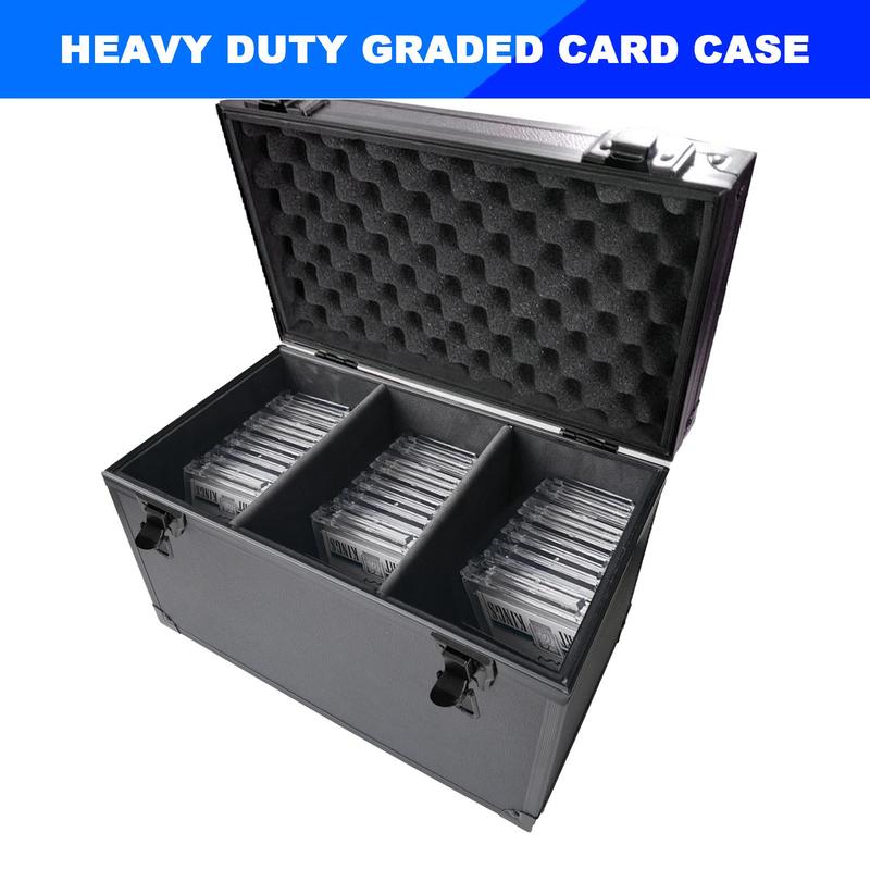 Dustproof 3-grid Aluminum Alloy Graded Card Case, 1 Count Graded Card Storage Box, Portable Durable Sports Card Organizer