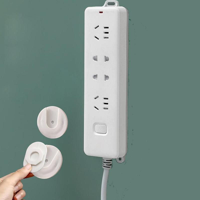 Portable Wall Mounted Power Strip Holder, 1 Count Punch-free Adhesive Cable Organizer, Home Organizers Supplies