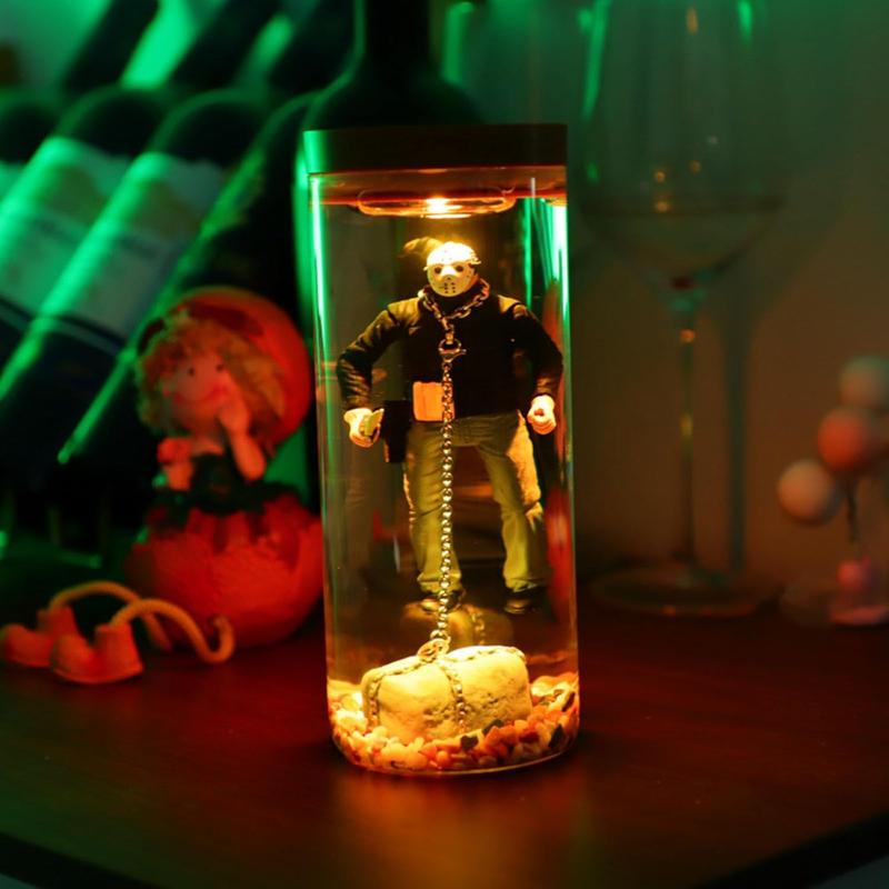 Horror movie decorated water lights, Action Fear maps, collectibles, glow-in-the-dark Halloween decorated gifts