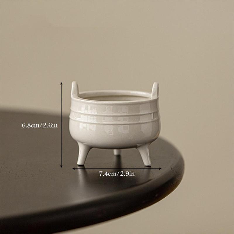 Ceramic Incense Holder, Mini Incense Burner for Meditation Yoga Spa Room Decor, Home Fragrance Holder for Living Room Bedroom