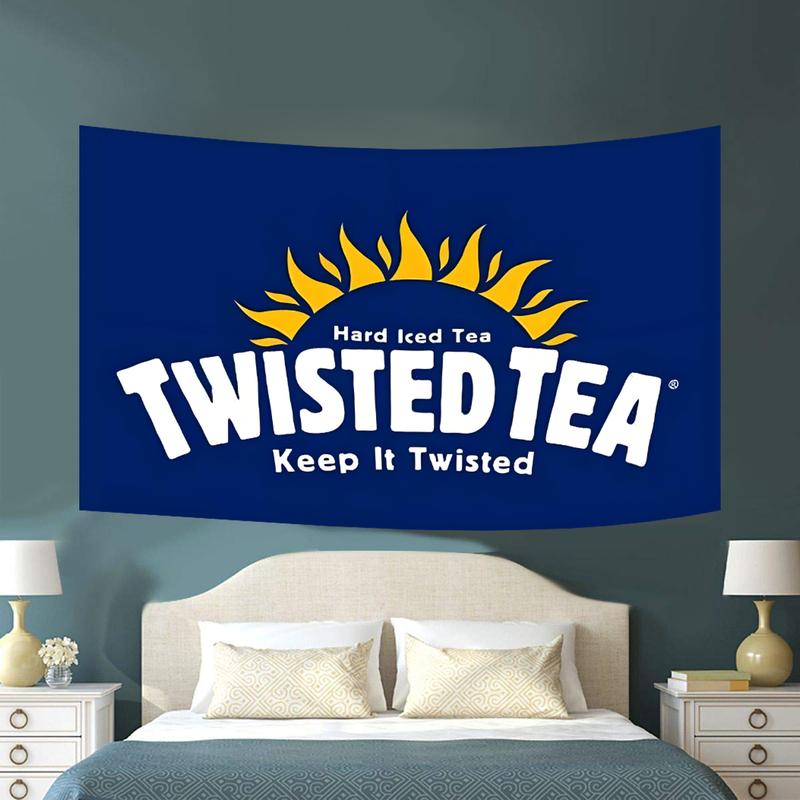 Twisted Tea Flag 3*5FT Funny Wall Tapestry Polyester Durable Banner Suitable for College Dormitory Indoor Party