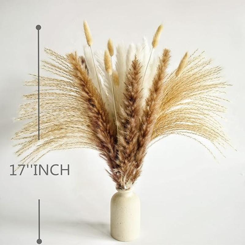 100 PCS Boho Pampas Grass, Naturally Dried Pampas, Pampas Grass Decor For Wedding , Boho Party Decorations, Nature Fruit Ornaments Decorative Plants