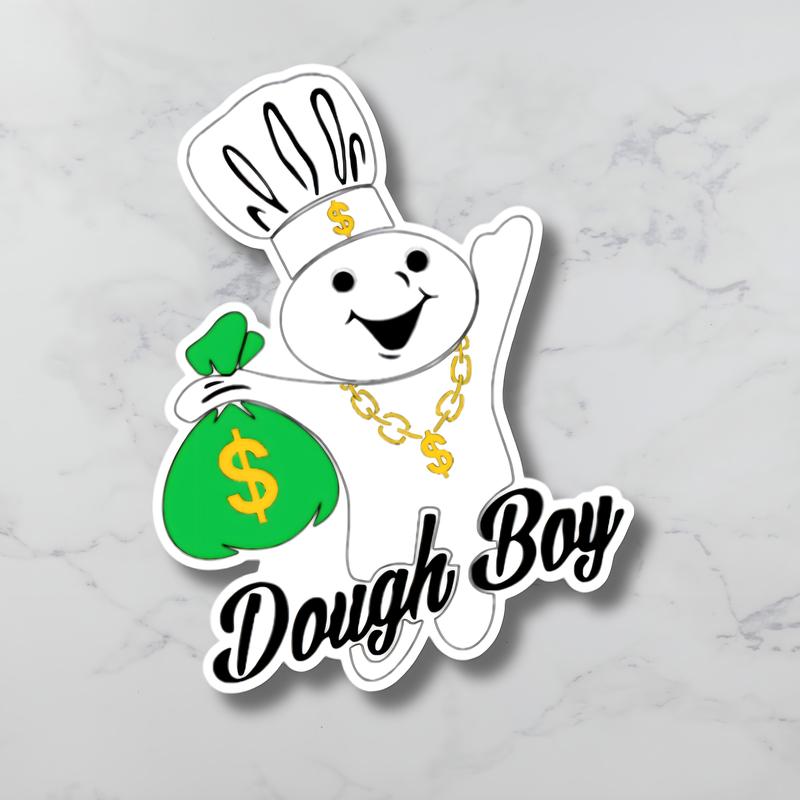 Dough Boy Sticker - Hard Hat Stickers, Funny Sarcastic Stickers, Cooler, Toolbox, Meme Prank, Laptop, Blue Collar, Decal