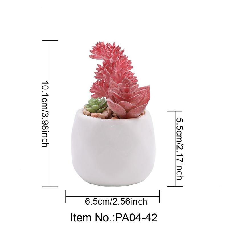 Artificial Succulent Plant, Fake Simulation Succulent Potted Plant, Gift for Mom, Decorative Plant for Home Office Decoration