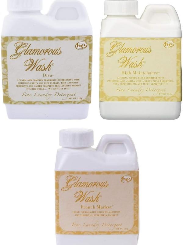 Tyler Glamorous Wash Laundry Detergent Liquid 4oz Gift Set - Diva, French Market & High Maintenance Floral Fragrance