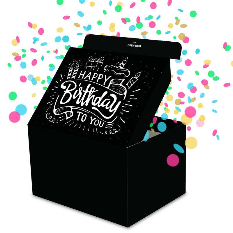 FETTIPOP Surprise Exploding Confetti Gift Box - Happy Birthday